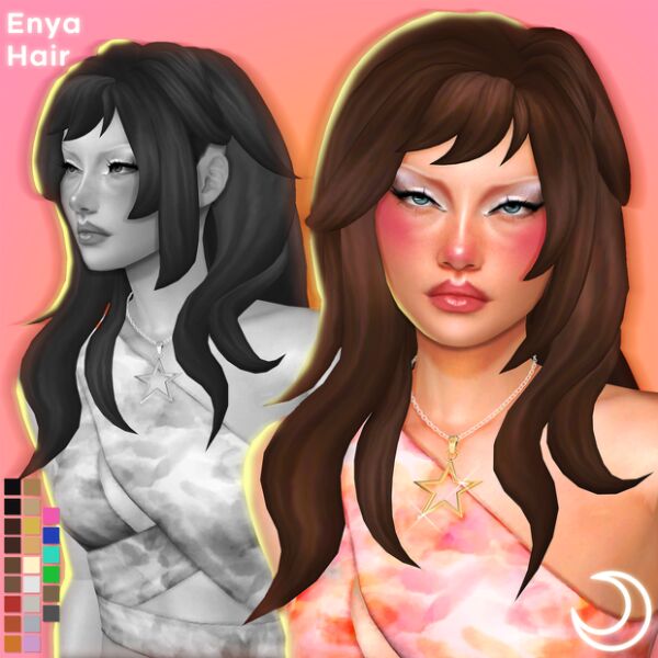 Enya Hair – Stylish and Versatile Sims 4 CC