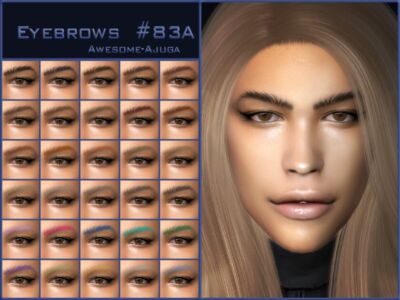 Updated Eyebrows #83A for Sims Sims 4 CC