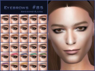 Eyebrows #85 Updated Sims 4 CC