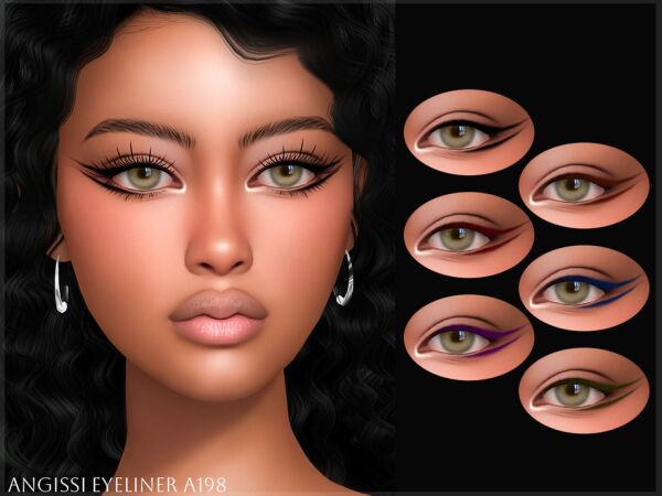 Stunning Eyeliner A198 by Angissi Sims 4 CC