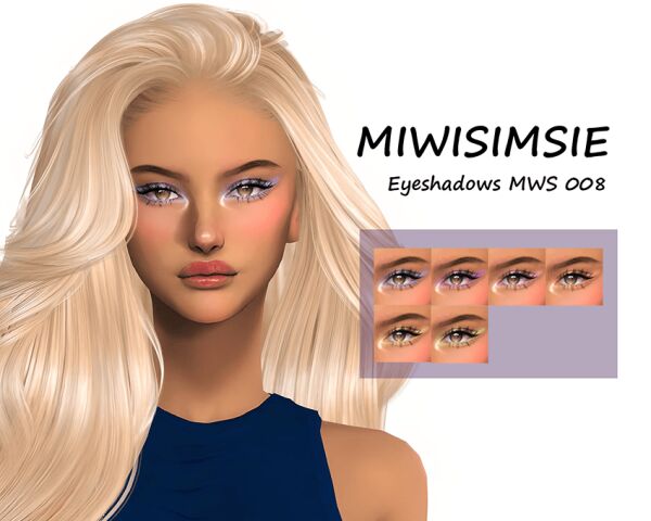 Stunning MWS 008 Eyeshadows by Miwisimsie Sims 4 CC