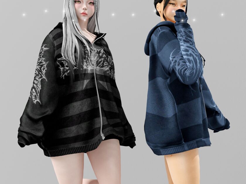 Fairy Grunge Hoodie – Perfect for Your Style! Sims 4 CC