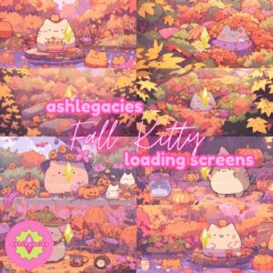 Fall Kitty Loading Screens Sims 4 CC