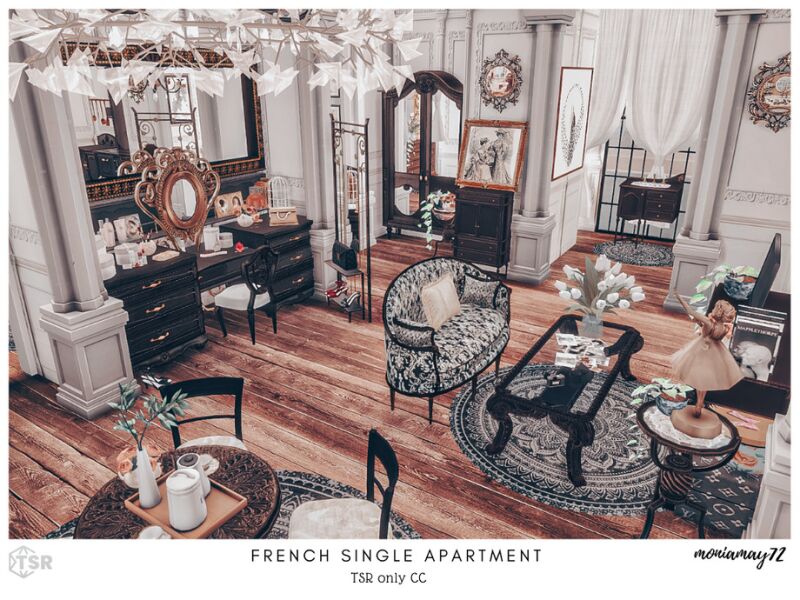 sims 4 cc french single apartment tsr only cc by moniamay72 2