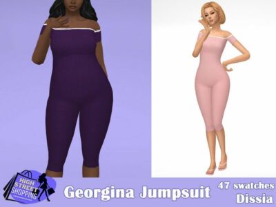 Georgina Jumpsuit: A Stylish Choice Sims 4 CC