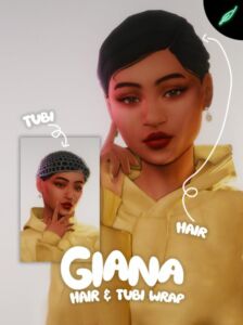 Giana’s Dominican Tubi Hair Wrap Accessory! Sims 4 CC