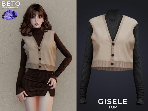 Gisele Top by Beto_Ae0 Sims 4 CC