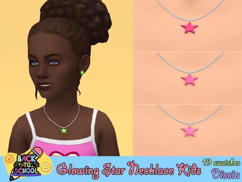 sims 4 cc glowing star necklace for adults kids and 2