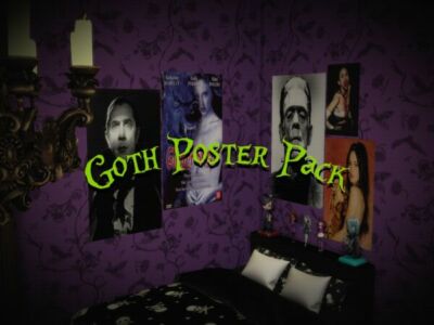 Goth Poster Pack for Your Decor Needs Sims 4 CC