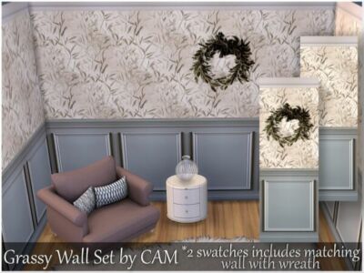 Grassy Wall Set by Coll22 Sims 4 CC