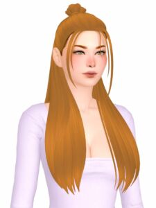 Hair Lookbook: Medium to Long Straight Hairstyles Sims 4 CC