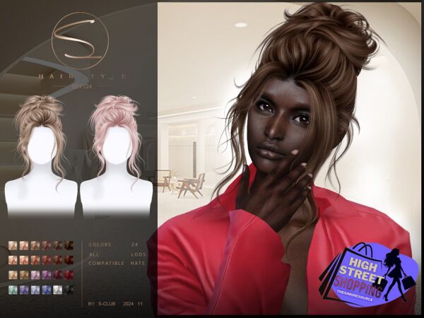 Hairstyle 051124 by S-Club Sims 4 CC