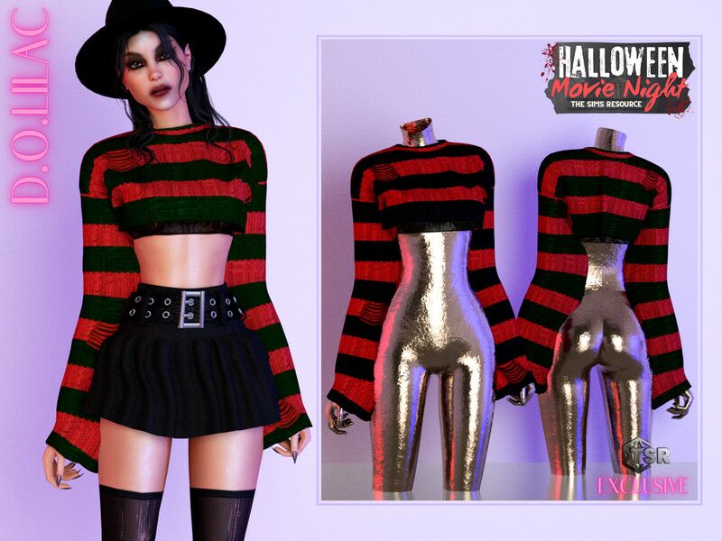 Spooky Halloween Freddy Krueger Costumes Sims 4 CC