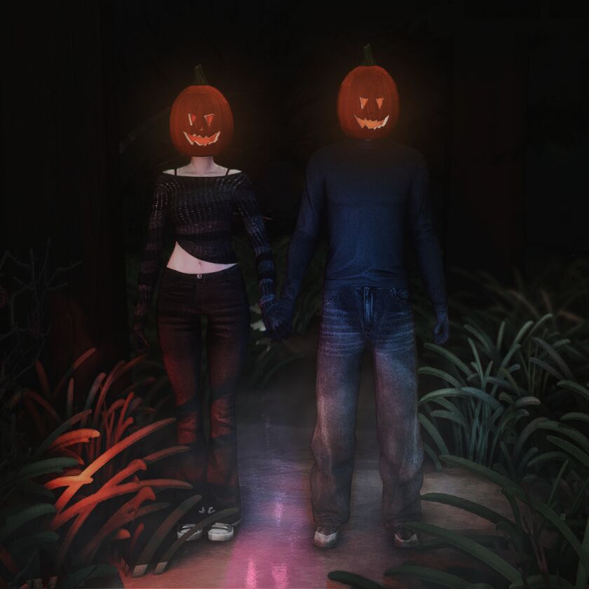 sims 4 cc halloween gift pumpkin head poses 3