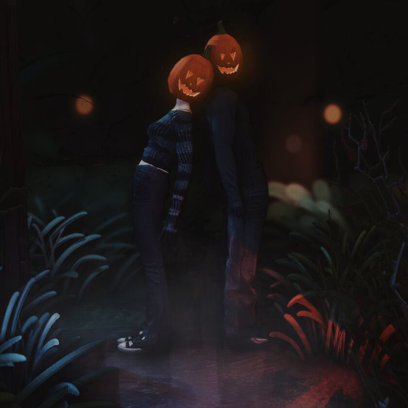 sims 4 cc halloween gift pumpkin head poses 5