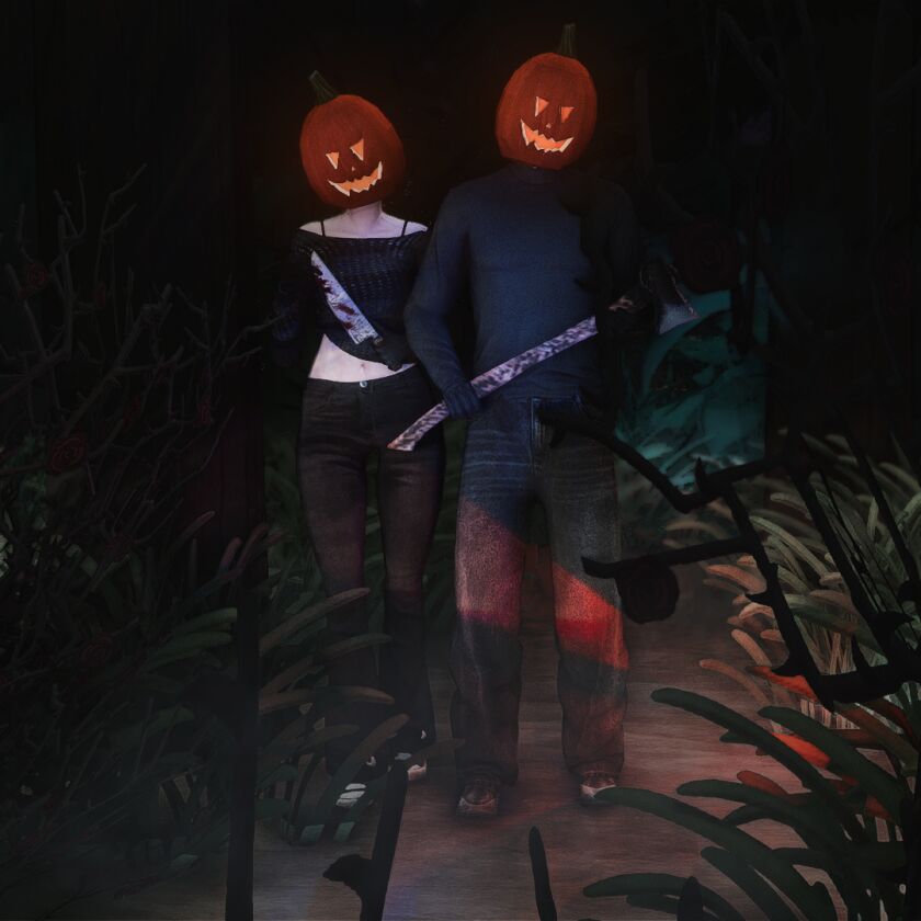 sims 4 cc halloween gift pumpkin head poses 6