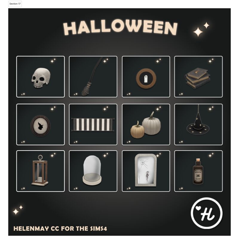 sims 4 cc halloween set by helenmay 2