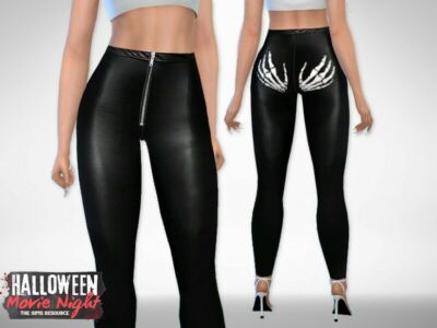 Spooky Skull Hands Leggings for Halloween Sims 4 CC