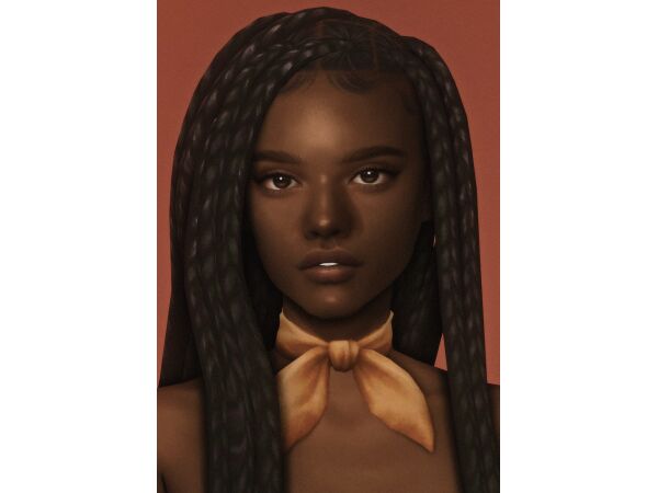 sims 4 cc hania braids by dogsill 4