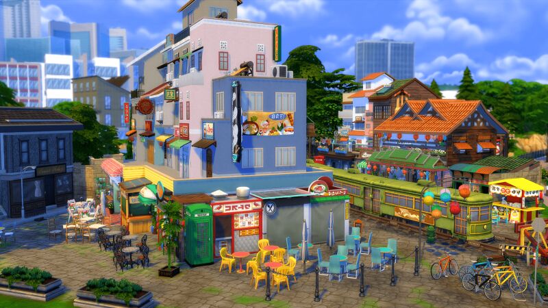 sims 4 cc hanoi train street no cc 2