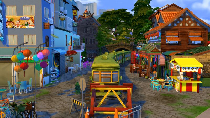 sims 4 cc hanoi train street no cc 5