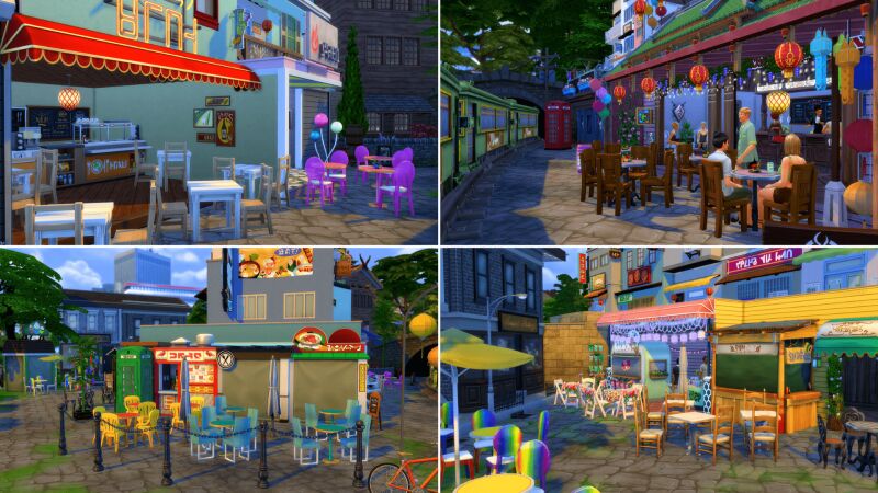 sims 4 cc hanoi train street no cc 7