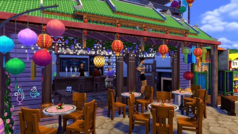 sims 4 cc hanoi train street no cc 9