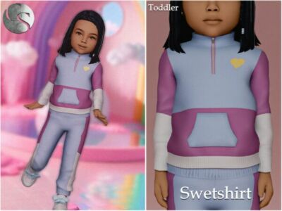 Harper Sweatshirt for Toddlers Sims 4 CC