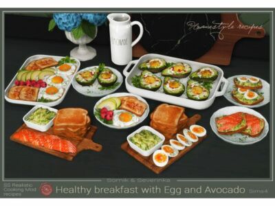 Healthy Breakfasts With Avocado Sims 4 CC