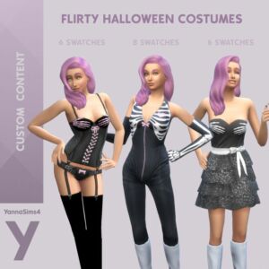 Flirty Halloween Costumes Available Now! Sims 4 CC