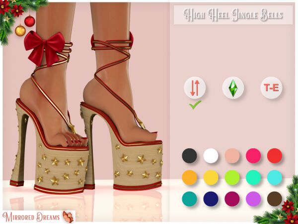 High Heel Jingle Bells Sims 4 CC