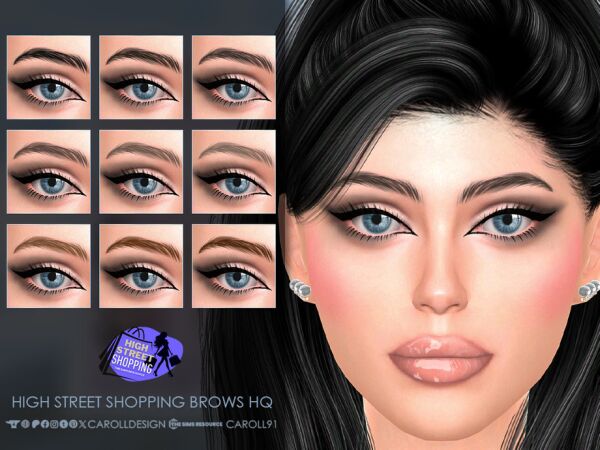 High Street Shopping Brows HQ Sims 4 CC