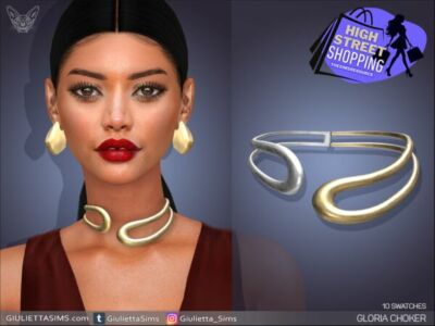 High Street Shopping – Gloria Choker Sims 4 CC