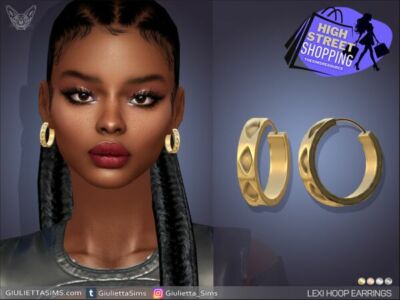 Stylish Lexi Hoop Earrings for Your Sims Sims 4 CC