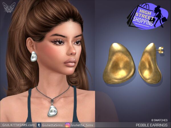 Stylish Pebble Earrings for Your Collection Sims 4 CC