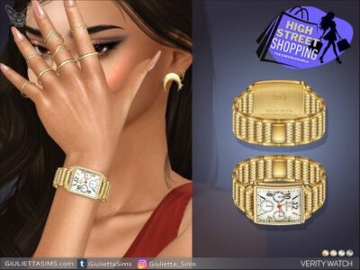 Stylish Verity Watch in 4 Stunning Colors Sims 4 CC