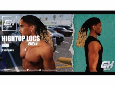 Stylish Hightop Locs for Men Sims 4 CC