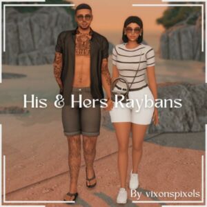 His & Hers Rayban Sunglasses Sims 4 CC