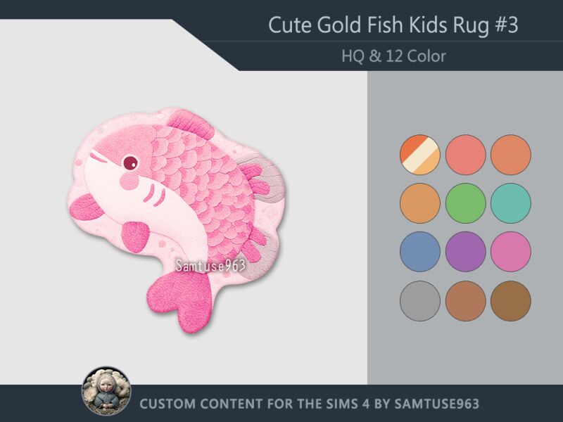 sims 4 cc hq cute goldfish kids dance rug 3 samtuse963 2