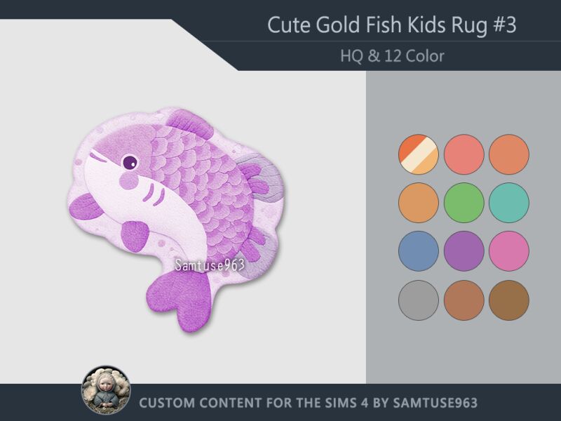 sims 4 cc hq cute goldfish kids dance rug 3 samtuse963 3