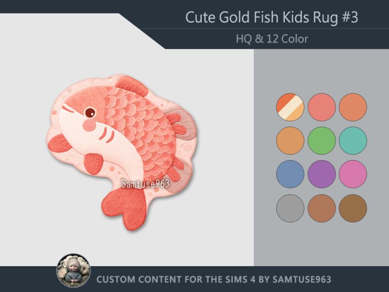 sims 4 cc hq cute goldfish kids dance rug 3 samtuse963 4