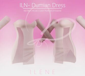 Stunning ILN. Dumian Dress by Ilenes4 Sims 4 CC