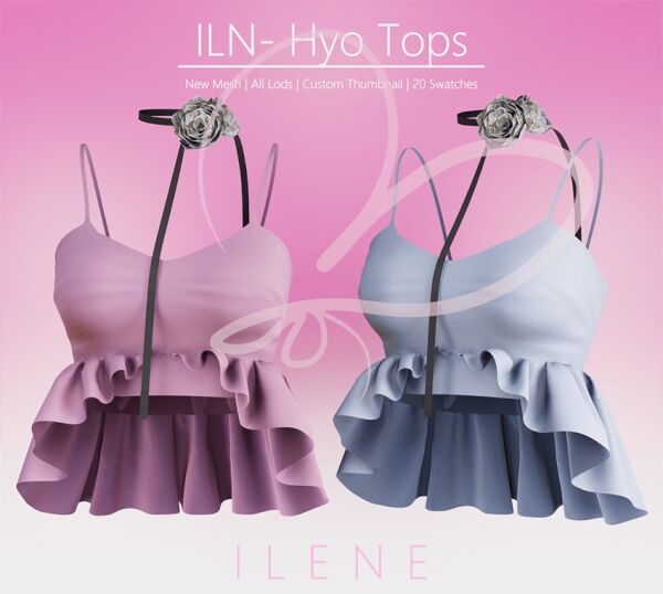 Stylish ILN. HYO Tops Collection Sims 4 CC