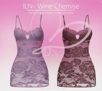 Elegant Lace Chemise for Women Sims 4 CC