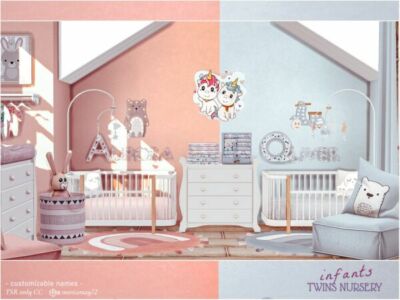 Adorable Infants Twins Nursery CC for Your Sims Sims 4 CC