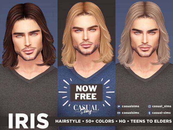 Iris Hair by CasualSims Sims 4 CC