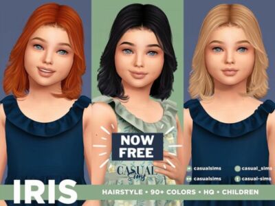 Iris Hair for Kids: A Stylish Choice Sims 4 CC