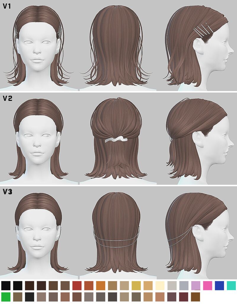 sims 4 cc ivy hair by ikosims 2