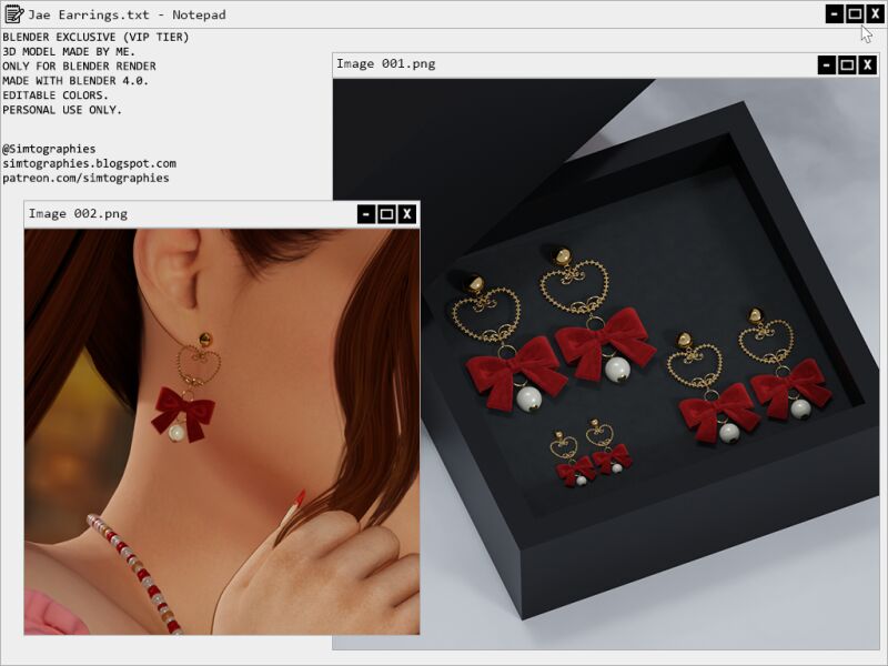 sims 4 cc jae earrings 2