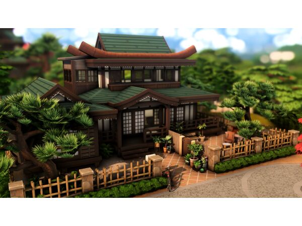 Charming Japanese Small House Design Sims 4 CC